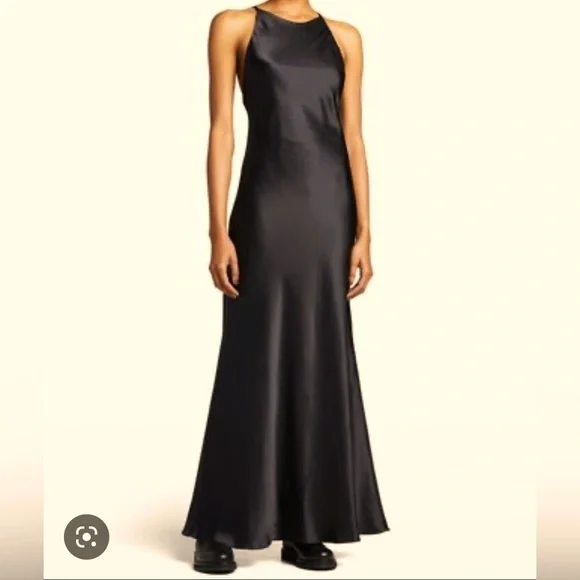 Ralph Lauren Black Gown with Train - Picture 1 of 6